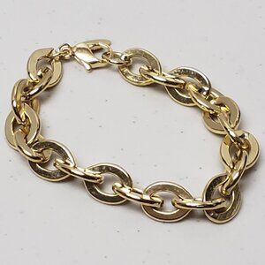 Oscar De La Renta Gold Tone Chain Link Bracelet